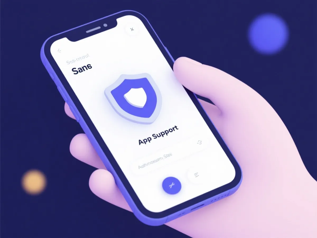 移动应用安全与帮助支持示意图